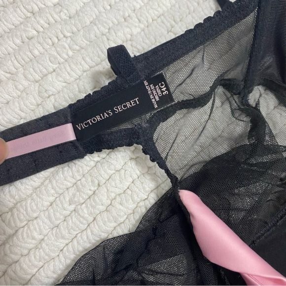 Victoria’s Secret Sexy Little Things Chemise Baby Doll Black Size 34‎ C - Picture 5 of 12